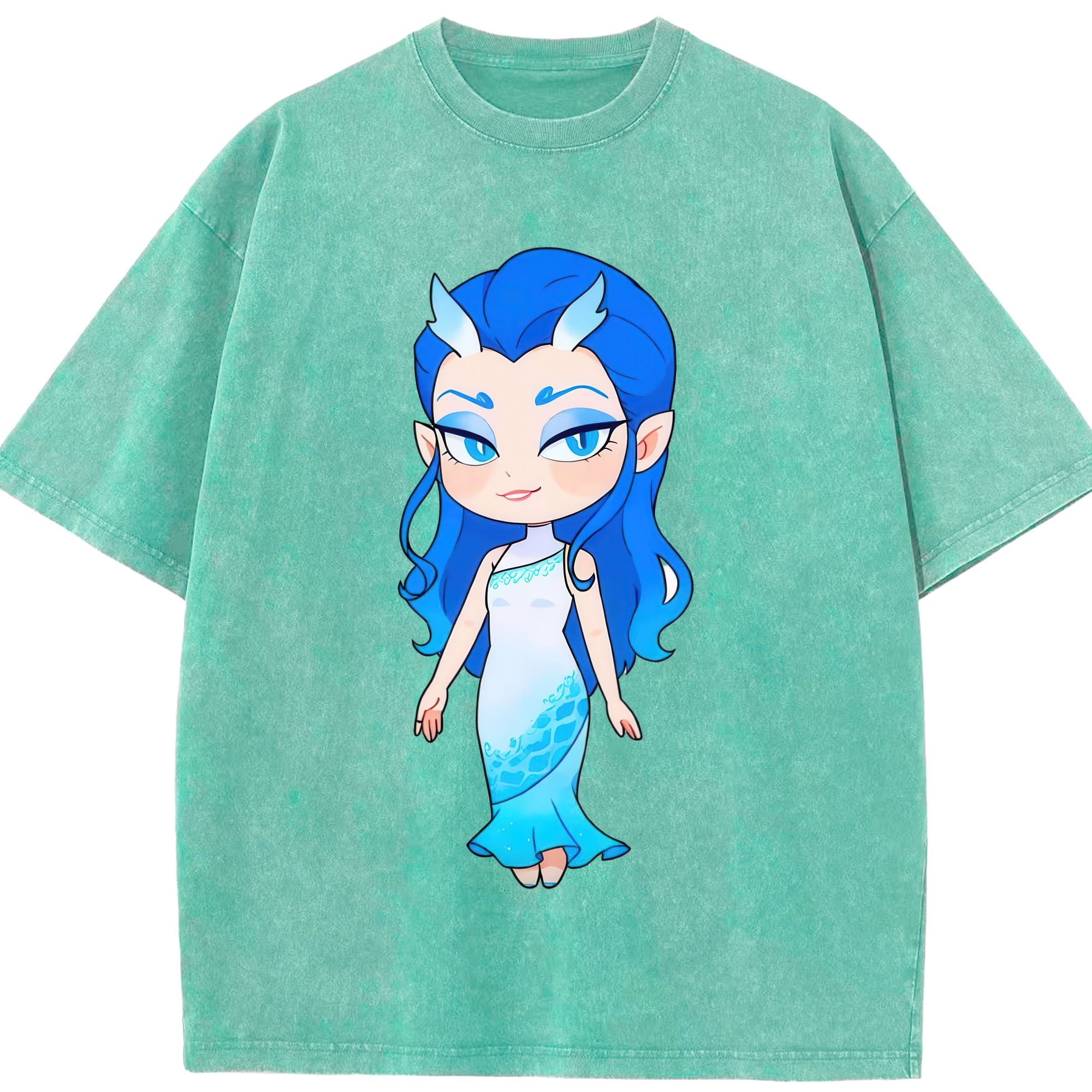 （画像用） Ne Zha 2 ナタ 魔童の大暴れ 綿100% ヴィンテージ風 半袖Tシャツ（フロントプリント）